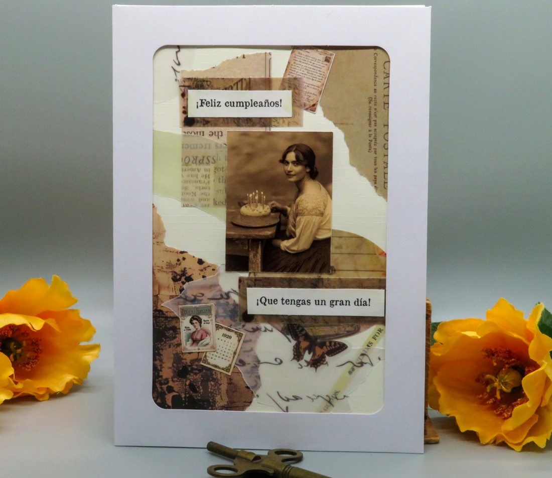 Spanish birthday card by Torn Edges