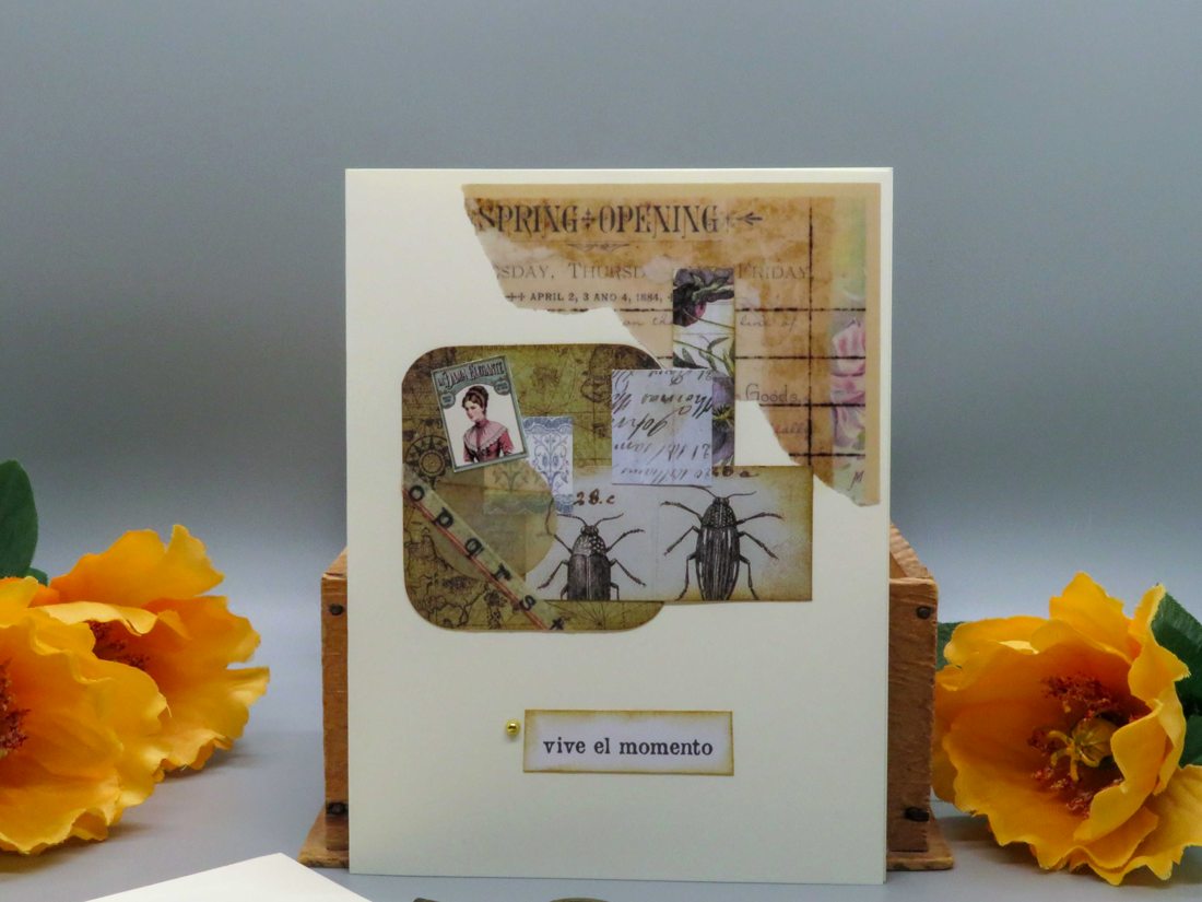 Handmade collage card by Torn Edges