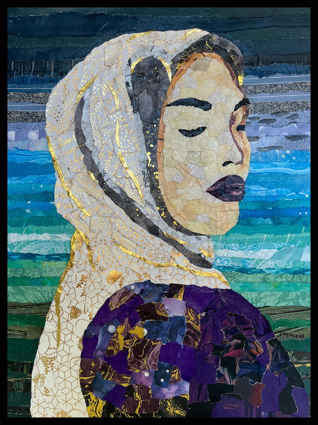 Portrait in Gold & Violet