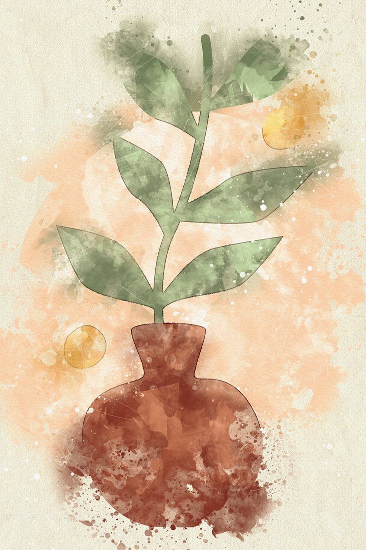 Boho Still Life — digital artwork